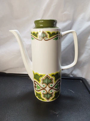 Hostess Tableware Samantha Vintage Coffee Pot, White/Green - Image 1 of 4