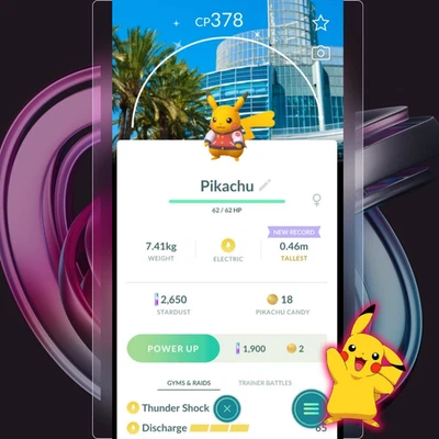 New ListingShiny Pikachu World Championships 2025 Anaheim background, Pokemon Trade Go ✨