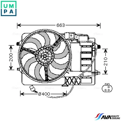 FAN ENGINE COOLING BW7516 FOR MINI W10 B14 A 1.4L W11B16/W10B16A 1.6L 4cyl - Image 1 of 4