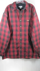Carhartt Jacket Men's XLT S165 Red Buffalo Check Snap Heavy Heritage Workwear - Picture 1 of 15
