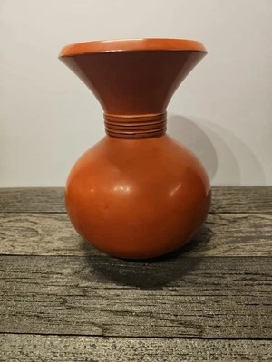 Jarrón de flores Y6616 Laca Negoro Japón arreglo ikebana 9" Foto 1 de 4