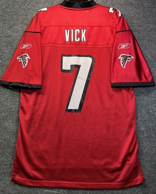 Reebok NFL Michael Vick Atlanta Falcons Jersey Mens M Red VTG 2000s Authentic - Image 1 of 4