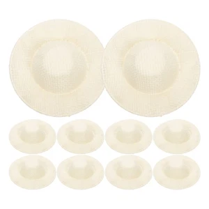 30 pezzi mini cappello di paglia giocattoli casa delle bambole accessori berretto fai da te artigianato cappelli prop - Foto 1 di 12