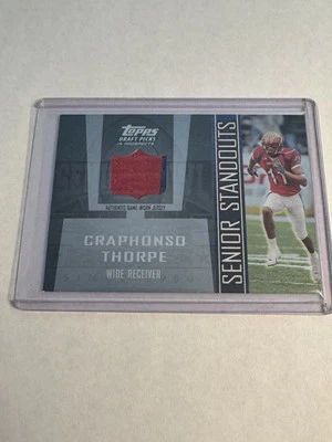 CRAPHONSO THORPE 2005 Topps Draft Picks & Senior Standouts Patch /50 KC Cheifs - Image 1 of 2