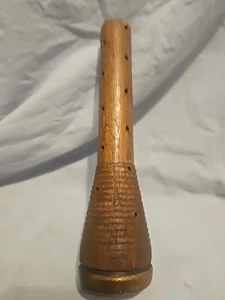Antique Wooden Rustic Bobbin Beehive Spindle Industrial Primative Brown - Picture 1 of 5