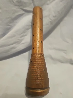 Antique Wooden Rustic Bobbin Beehive Spindle Industrial Primative Brown - Image 1 of 4
