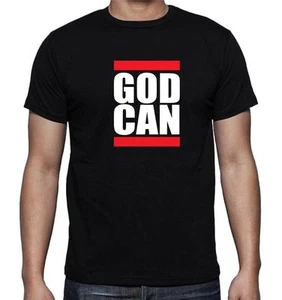 NUEVA CAMISETA DIVERTIDA PARA HOMBRE ESTAMPADO ""GOD CAN"" CHRISTIAN JESUS FAITH CROSS TODAS LAS TALLAS - Imagen 1 de 19