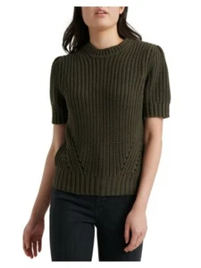 Lucky Brand Women's Sweater Green Size Small S Knitted Mock-Neck $79 #1312 - Picture 1 of 4