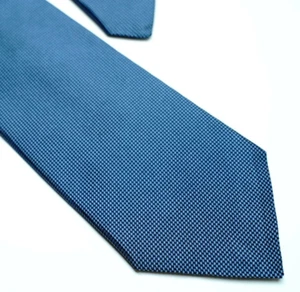 Basic CORNELIANI Blue Solid Neck Tie Handmade in Italy - Picture 1 of 10
