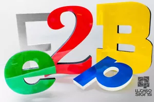 Custom Storefront Foam Sings Dimensional Letters Acrylic Face Outdoor Economic - Picture 1 of 12