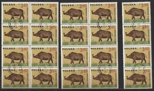 Poland LOT of 20 # 1401 Brontotherium an extinct Mammal Stamp Cancelled - Bild 1 von 1