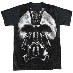 Dark Knight Rises Big Bane Head Adult Costume T Shirt (Black Back), S-3XL - Picture 1 of 4