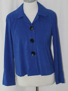 Notations Stretch, Small, Blue Button Front Jacket, New without Tags - Picture 1 of 5