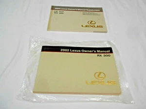 2002 LEXUS RX 300 OWNER MANUAL 2 PIECE SET IN GREAT CONDITION. CLEAN - Imagen 1 de 4