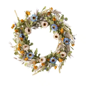 21.75 In. Artificial Summer Wildflower Wreath - Picture 1 of 11