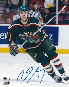 Autographed PASCAL DUPUIS Minnesota Wild 8x10 photo - COA - Picture 1 of 1