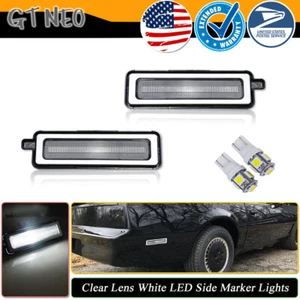 Clear White Rear Side Marker Parking Lights For 82-92 Pontiac Trans Am Firebird - Picture 1 of 9