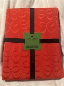 Kate Spade All Wrapped Up Bows Red Christmas Oblong Tablecloth 60 in x 102 in - Picture 1 of 2