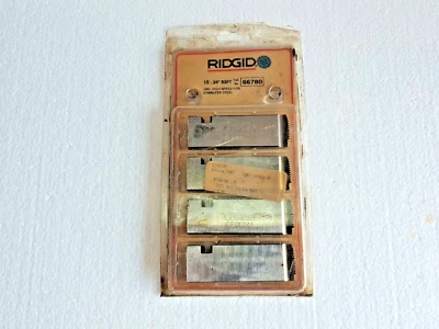 RIDGID 66780 Pipe Dies 1/2"-3/4" BSPT, HS for SS Chasers, Machine Die Heads - Image 1 of 3