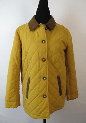 Abrigo Chaqueta Acolchada Orvis Talla S Amarillo Mostaza Forro Country Paisley Foto 1 de 4