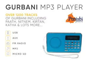Gurbani Player Blue Over 1200 Tracks of Paath,Katha,Kirtan & Lots More,Sikh - Picture 1 of 9