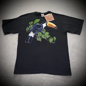 Harlequin Nature Graphics Toucan T-Shirt - Vintage 90s - Size XL - New With Tags - Picture 1 of 6