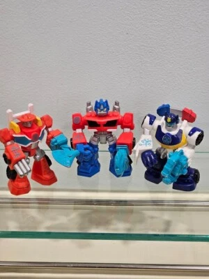 Hasbro Transformers Rescue Bots 3 Action Figures Optimus Heatwave Chase 3 in - Image 1 of 4