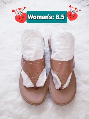 Sandalias de cuero GEORGE marrón tostado puntada para mujer 8. 5 en excelente estado Foto 1 de 4