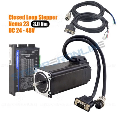 STEPPERONLINE 3NM Nema 23 Closed Loop Schrittmotor Hybrid Servo Driver CL57T Kit - Bild 1 von 4