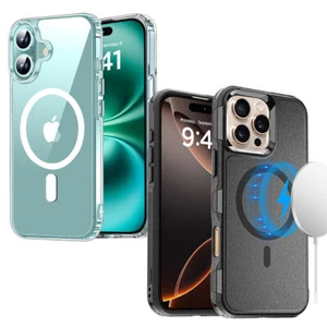 For iPhone 16 15 14 13 12 Pro Max MagSafe Magnetic Charge Case Shockproof Cover - Picture 1 of 29