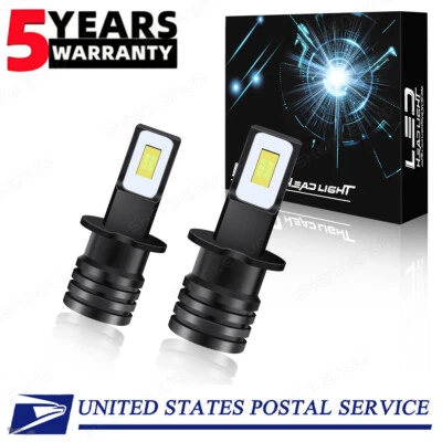 LED Headlight Kit H3 6000K White Fog Light Bulbs for MAZDA Protege5 2002-2003 - Image 1 of 4