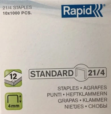 PUNTI SPILLETTE CUCITRICE SPILLATRICE 10000 (10x1000) PEZZI 21/4 STANDARD ZENITH - Immagine 1 di 2