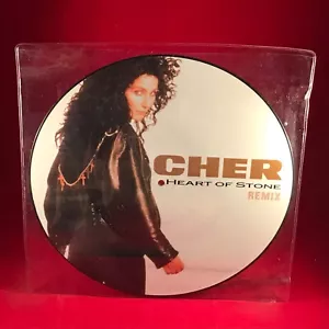 CHER Heart Of Stone 1989 UK 3-track 12" vinyl Picture Disc single record - Picture 1 of 2