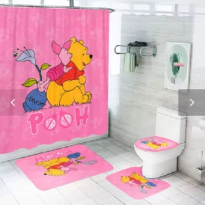 Cute Cartoon Winnie the Pooh Luxury Shower Curtain or Bathroom Sets. - Picture 1 of 4
