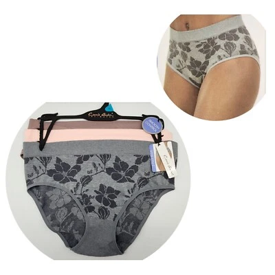 CARRIE AMBER 3 Pack Control Shaping Briefs Womens Plus 1X 2X Beige Pink Gray - Image 1 of 4