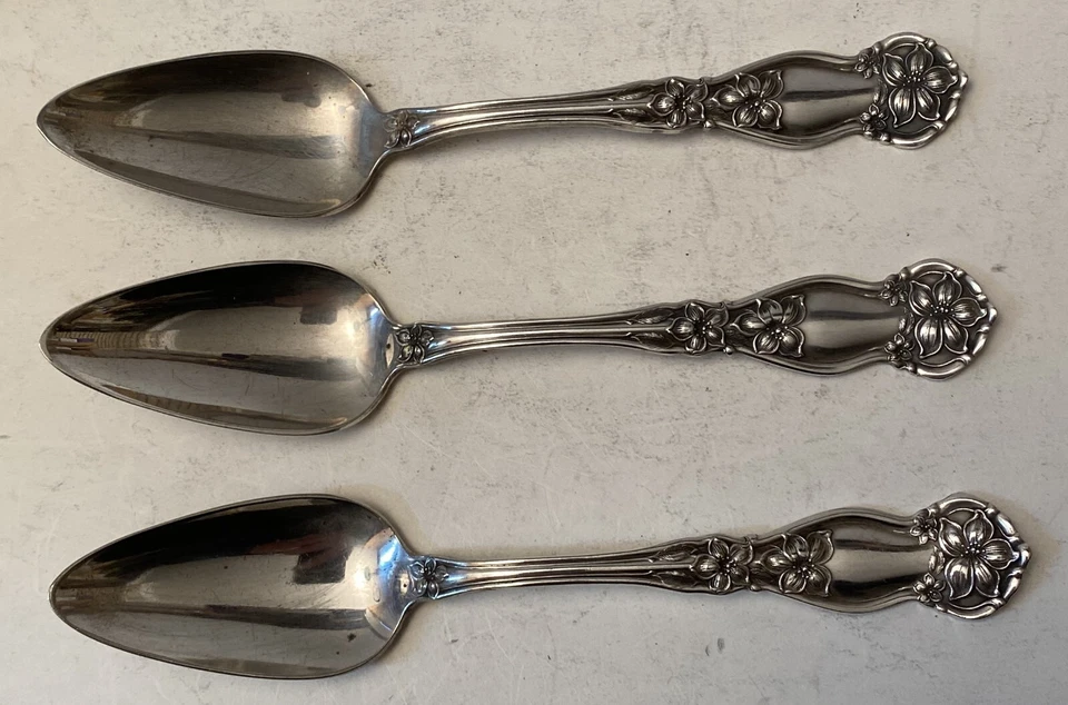 Tres (3) cucharas de fruta Wm Rogers & Son AA International plata azahar Foto 1 de 4