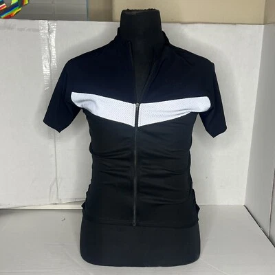 De Marchi Cycling M Black Reflect Jersey Zippered Short Sleeves 3 Bottle Pockets - Image 1 of 4