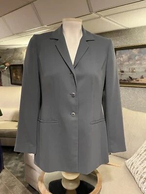 Vintage CASUAL CORNER Women's Size 2 Gray Blazer Career Jacket Business Casual - Image 1 of 4