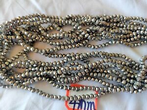 Joblot of 10 strings(1200) silver colour 4mm round Crystal beads new wholesale A