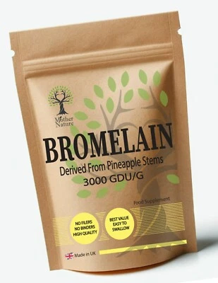 MOTHER NATURE Bromelain Capsules 3000 GDU/g Clean Natural Bromelain 500mg Vegan Supplements