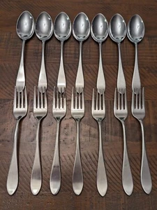 14 x Gorham Georgetown Old Pattern 7 x Salad Forks 7 x Oval Soup Spoons Flatware - Picture 1 of 5