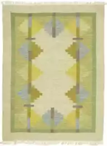 Elegant Vintage Scandinavian Swedish Kilim Flatweave Rug for Cozy Bedroom Décor - Picture 1 of 3