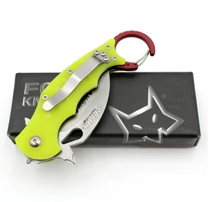 FOX Knives FX-599-RSY -Modern Rescue Karambit- Stonewash N690Co/Yellow G10 - EDC - Picture 1 of 8