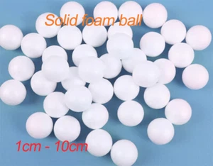 1cm 1.5cm 2cm 2.5cm 3cm 4cm White Foam Round Balls Mini Polystyrene Craft - Picture 1 of 29