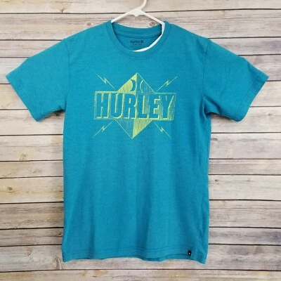 Hurley SPELLOUT Blue Short Sleeve Kid's T-Shirt Extra Large XL Very Nice EUC - Image 1 of 4