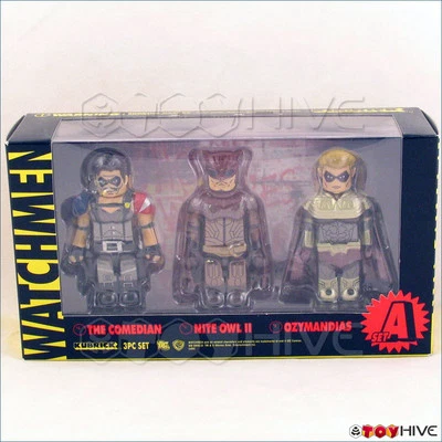 Watchmen Kubrick Medicom Set A 3 figuras caja set Comediante Nite Owl y Ozymandias Foto 1 de 2