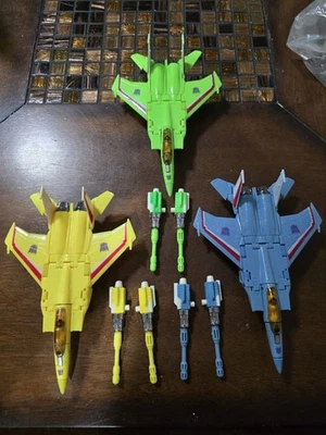 Transformers -CHMS- Green, Yellow, & Blue Rain Makers VERY RARE CHUG KO Classics - Image 1 of 4