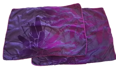 Sofía Vergara Funda de Almohada 2 Fucsia Rosa Púrpura Floral Elegante Estándar Foto 1 de 4