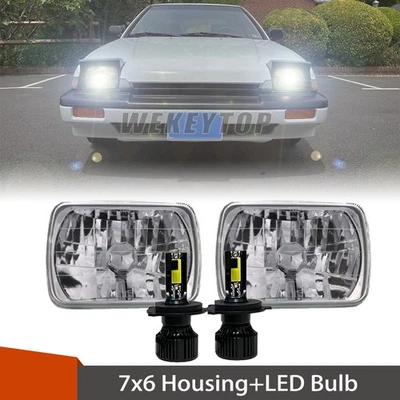 2Pcs 7x6 LED Headlight High/Low Beam H4 For Honda Accord 1986 1987 1988-1989 - Image 1 of 4