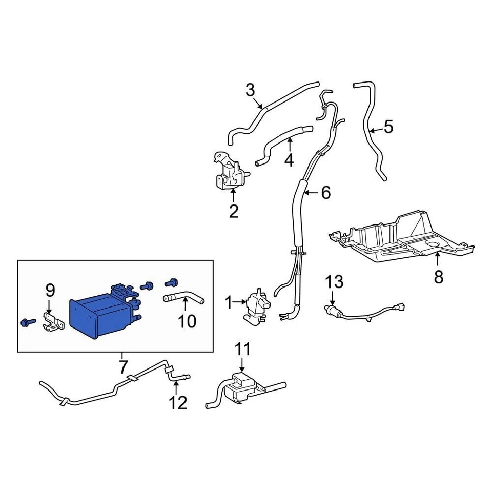 For Toyota Sienna 2007-2010 Toyota 7774008060 Vapor Canister Foto 1 de 1